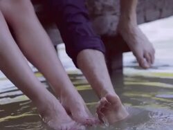 Sharing an intimate moment of romance Stock Footage