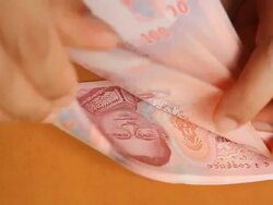 Counting money. Stock Footage