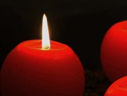 Advent wreath on table Stock Footage