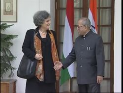 Hungarian FM meets Indian counterpart News Clip