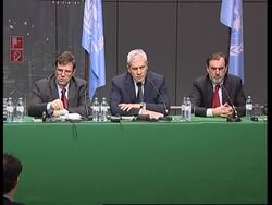 WRAP UN envoy says talks end in deadlock; Serbs reax; Albanians' reax News Clip
