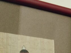 CU Shot of Picture hanging on hook Stock Footage