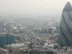 WS ZO View of London cityscape / London, Greater London, UK     Stock Footage