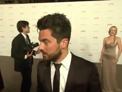INTERVIEW: Dominic Cooper on why he wanted to attend LACMA Art + Film Gala at the LACMA Hosts Inaugural Art + Film Gala Honoring Clint Eastwood And John Baldessari Presented By GUCCI at Los Angeles CA.  Stock Footage