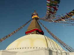 Bodnath Stupa Kathmandu Valley Nepal Stock Footage