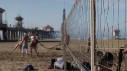 Beach Volleyball at Huntington Beach News Clip