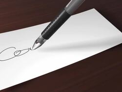 Writing"Contact us"with a pen Stock Footage