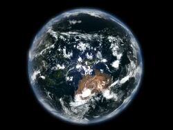 MS, Lockdown, 3d earth rotating on its axis in space Stock Footage