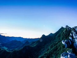 The Great Wall of China stars to day timelapse Stock Footage