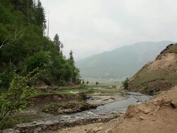 MS Flowing water / Durma, Banke District, Nepal Stock Footage