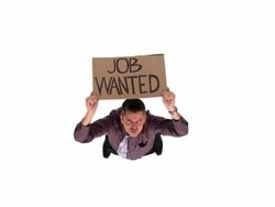 HD CRANE: Job Wanted Stock Footage