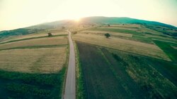 Flying over Cultivated Land Stock Footage