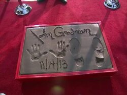 ATMOSPHERE - Signage at John Goodman Immortalized With Hand And Footprint Ceremony, 11/14/2013 Stock Footage