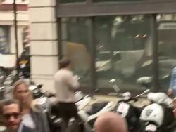 Jake Gyllenhaal at Celebrity Video Sightings Stock Footage