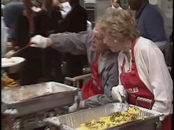 Los Angeles Mission Thanksgiving Stock Footage