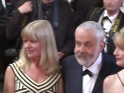Dick Pope, Ruth Sheen, Georgina Lowe, Mike Leigh, Lesley Manville and Jim Broadbent at the Another Year Premiere: Cannes 2010 Film Festival at Cannes . (Footage by WireImage Video/GettyImages) Stock Footage