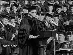1948: EISENHOWER COLUMBIA UNIVERSITY INAUGURAL: SPEECH: ' Love of Freedom..cooperative effort, optimism, faith in the American Way will live...truly Liberal education. ' Instructional Video