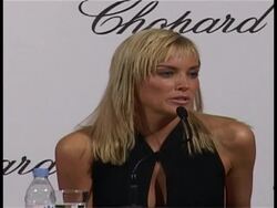INTERVIEW: Sharon Stone on working, Charity work, parenting and maintaining healthy relationships at the 2005 Cannes Film Festival - 'Basic Instinct 2' Press Conference at Cannes . (Footage by WireImage Video/GettyImages) Stock Footage