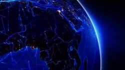 World connections. Aerial, maritime, terrestrial routes and country borders. Africa. Stock Footage