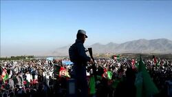CLEAN : Abdullah Abdullah campaign rally ahead of Afghan run off vote News Clip