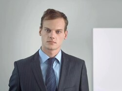 HD Super Slow-Mo: Portrait Of Authority Businessman Stock Footage