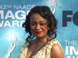 Tatyana Ali at the 42nd NAACP Image Awards at Los Angeles CA. (Footage by WireImage Video/GettyImages) Stock Footage