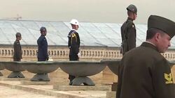 CLEAN : French FM visits Turkish parliament Ataturk's mausoleum News Clip