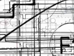 ARCHITECTURE BUILDING PLAN : close-up, white background (LOOP) Stock Footage