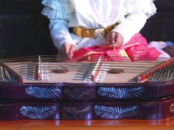 HD:Thai Instrument playing by thai girl. Stock Footage