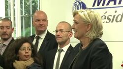 CLEAN : French far right leader Marine Le Pen opens campaign HQ News Clip