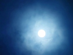 Full Moon with fast clouds passing by... Stock Footage
