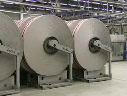 MS Shot of gravure printing office / Itzehoe, Schleswig-Holstein, Germany  Stock Footage