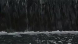 Water falling into reservoir Stock Footage