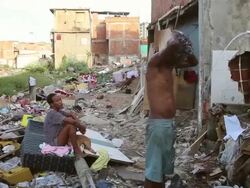Favela of Mangueira Backdrop of Maracana Stadium In Rio De Janeiro Stock Footage