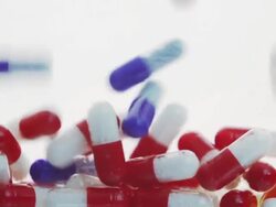 Falling Medicine Pills Stock Footage