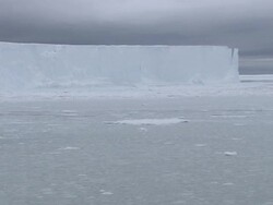 MS POV View of tabular iceberg / Weddell sea, Antarctica Stock Footage