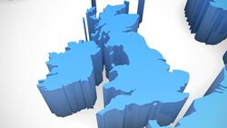 3D World Map Zoom UK 1 Stock Footage