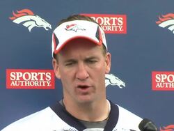 Peyton Manning on playing against his brother Eli Stock Footage