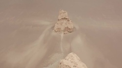 View of Yadan landforms in China Stock Footage