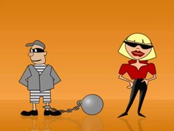 Woman and Prisoner Stock Footage