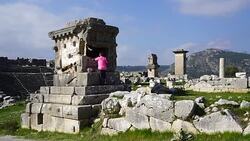Hiking on Xanthos Stock Footage