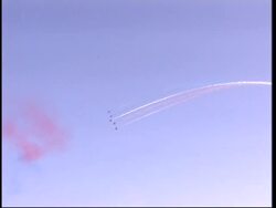 British Red Arrows in aeronautical display News Clip