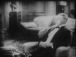 DW Griffith and Walter Huston Discussion Stock Footage