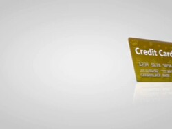 Gold and Silver Credit Cards Stock Footage