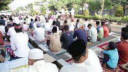 Muslims Celebrate Eid Al-Adha In Indonesia Stock Footage