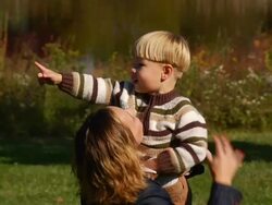 Mother and Son in the Park Stock Footage