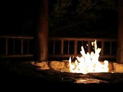 Fire Pit Burning Stock Footage