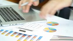 HD : Businessman is analyzing business data Stock Footage