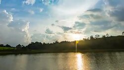 Sunset on the lake Stock Footage