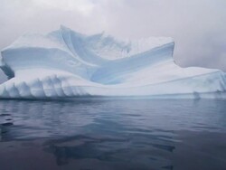 serrated iceberg in antarctica Stock Footage